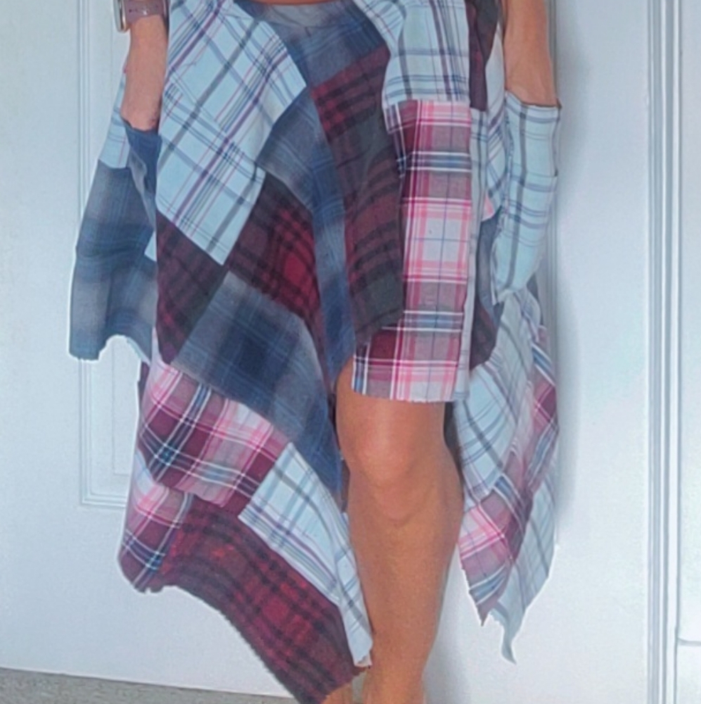Plaid Patchwork Skirt